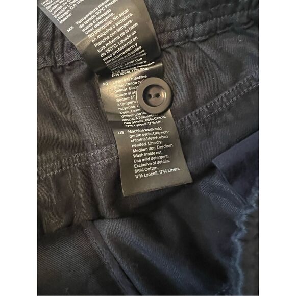 COS Navy Tapered Drawstring Pants – Adjustable Crop Style - Picture 9 of 12